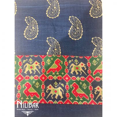 Dark Blue Pashmina Unstitched Suit