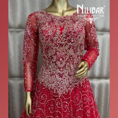 Magenta Net Gown