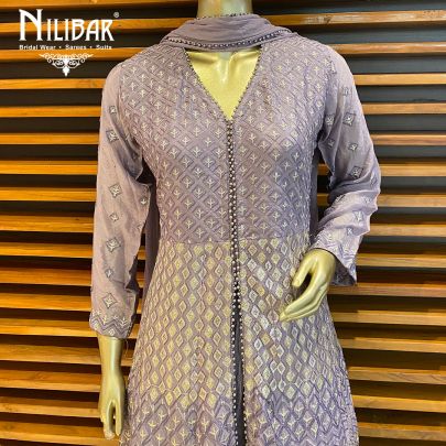 Light Purple Georgette Anarkali Suit