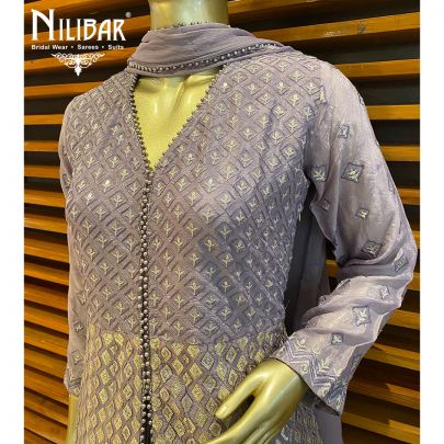 Light Purple Georgette Anarkali Suit