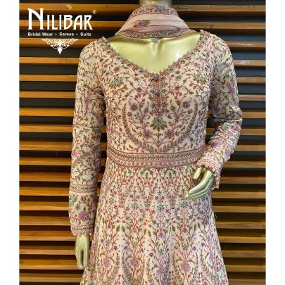 Pale Pink Georgette Anarkali Suit