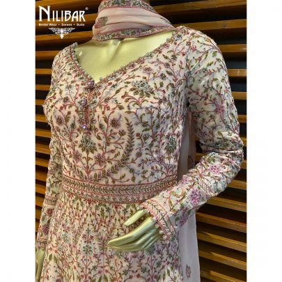 Pale Pink Georgette Anarkali Suit