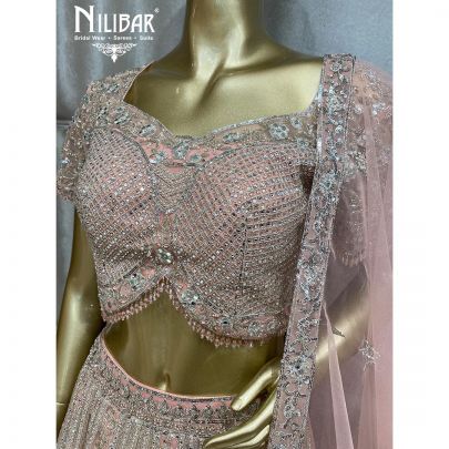 Flamingo Pink Net Lehenga