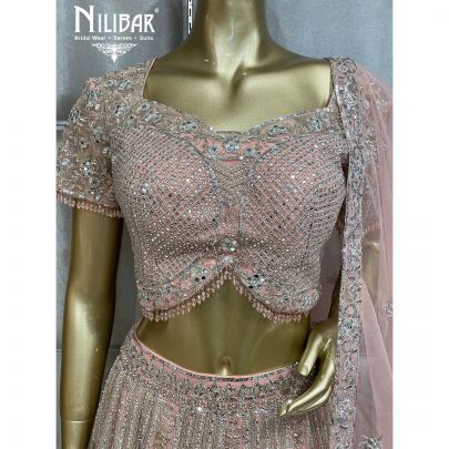 Flamingo Pink Net Lehenga