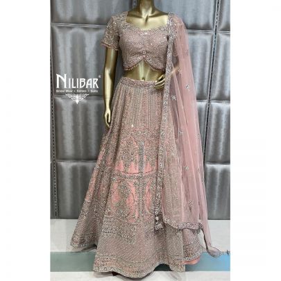 Flamingo Pink Net Lehenga