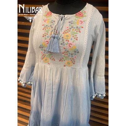 Blue Ombre Crush Cotton Kurti
