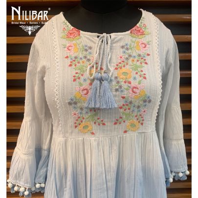 Blue Ombre Crush Cotton Kurti
