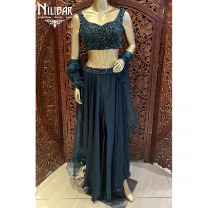 Bottle Green Jaffa Palazzo Suit