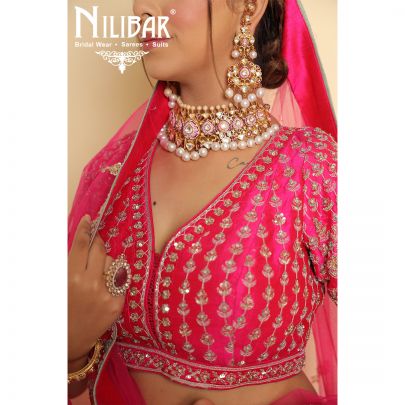 Rani Pink Silk Bridal Lehenga