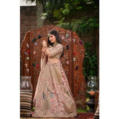 Lemonade Pink Raw Silk Lehenga