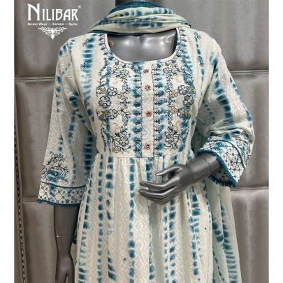 White Cotton Readymade Suit