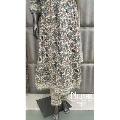 Off White Cotton Readymade Suit