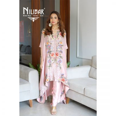Ria Malhotra in Our Rose Silk indo western Co-ord set