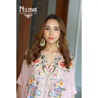 Ria Malhotra in Our Rose Silk indo western Co-ord set