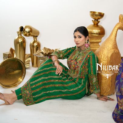 Green Silk Pant Suit