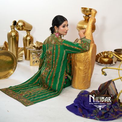 Green Silk Pant Suit