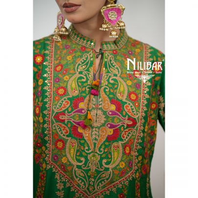 Green Silk Pant Suit