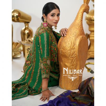 Green Silk Pant Suit