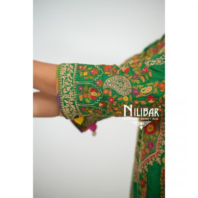 Green Silk Pant Suit