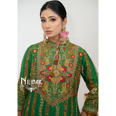 Green Silk Pant Suit