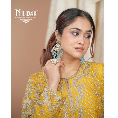 Mustard Yellow Silk Short Anarkali With Salwar Suit