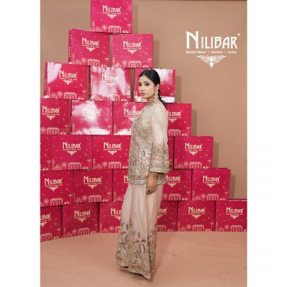 Pastel Pink Lamé Tissue Indo-Western Set