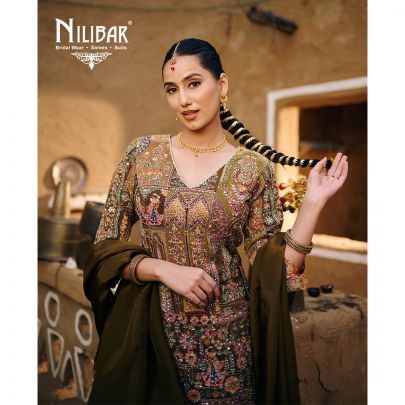 Mehandi Green Crepe Printed Garara Suit