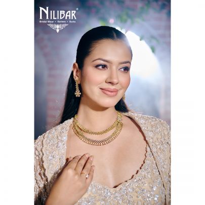Beige Net Lehenga