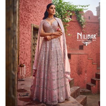 Lemonade Pink Net Lehenga With Net Dupatta