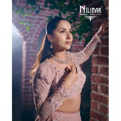 Light Pink Net Lehenga
