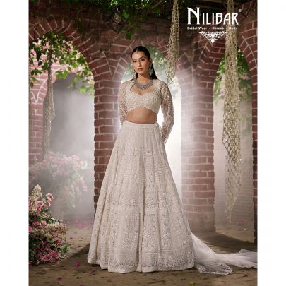 White Net Lehenga