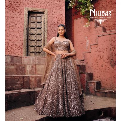 Bronze Net Lehenga