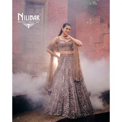 Bronze Net Lehenga