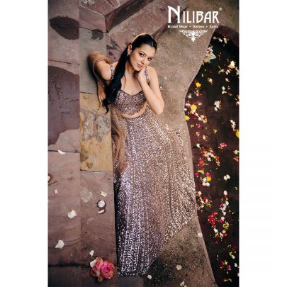 Bronze Net Lehenga