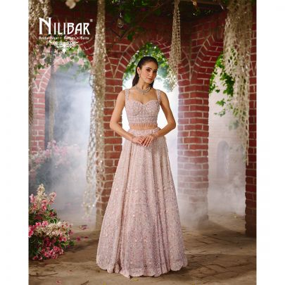 Baby Pink Net Lehenga