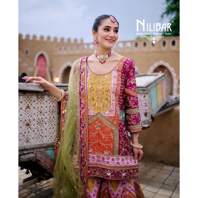 Mulitocolor Silk Garara Suit