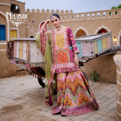 Mulitocolor Silk Garara Suit