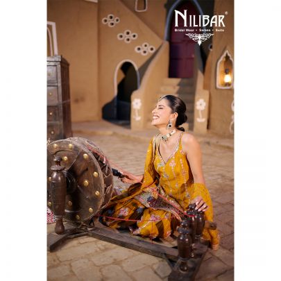 Mustard Chinon Garara Suit