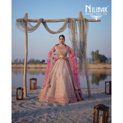 Baby Pink Net Lehenga