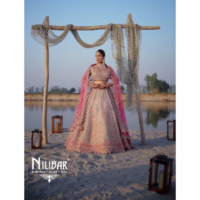 Baby Pink Net Lehenga