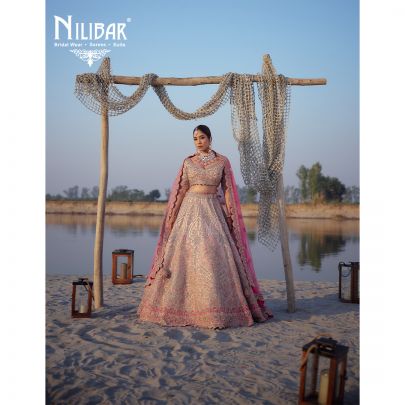 Baby Pink Net Lehenga