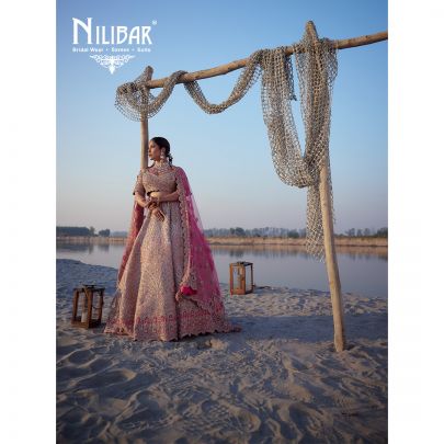 Baby Pink Net Lehenga
