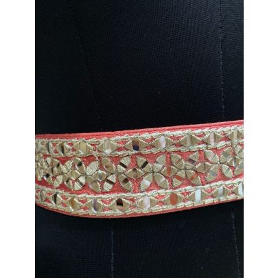 Salmon pink Silk Belt