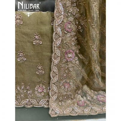 Light Mehandi Green Unstitched Suit