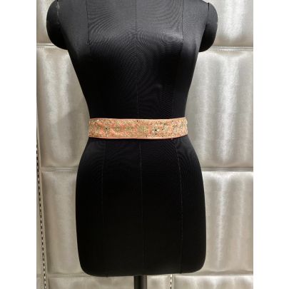 Peach Pink Silk Belt