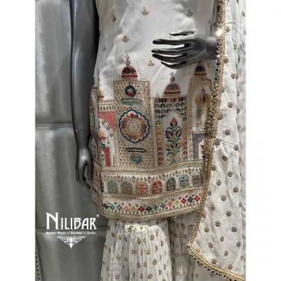 White Georgette Garara Suit