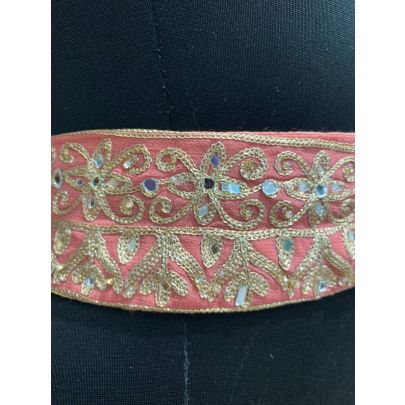 Watermelon Pink Silk Belt