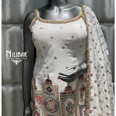 White Georgette Garara Suit