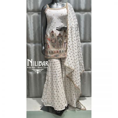 White Georgette Garara Suit