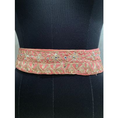 Watermelon Pink Silk Belt